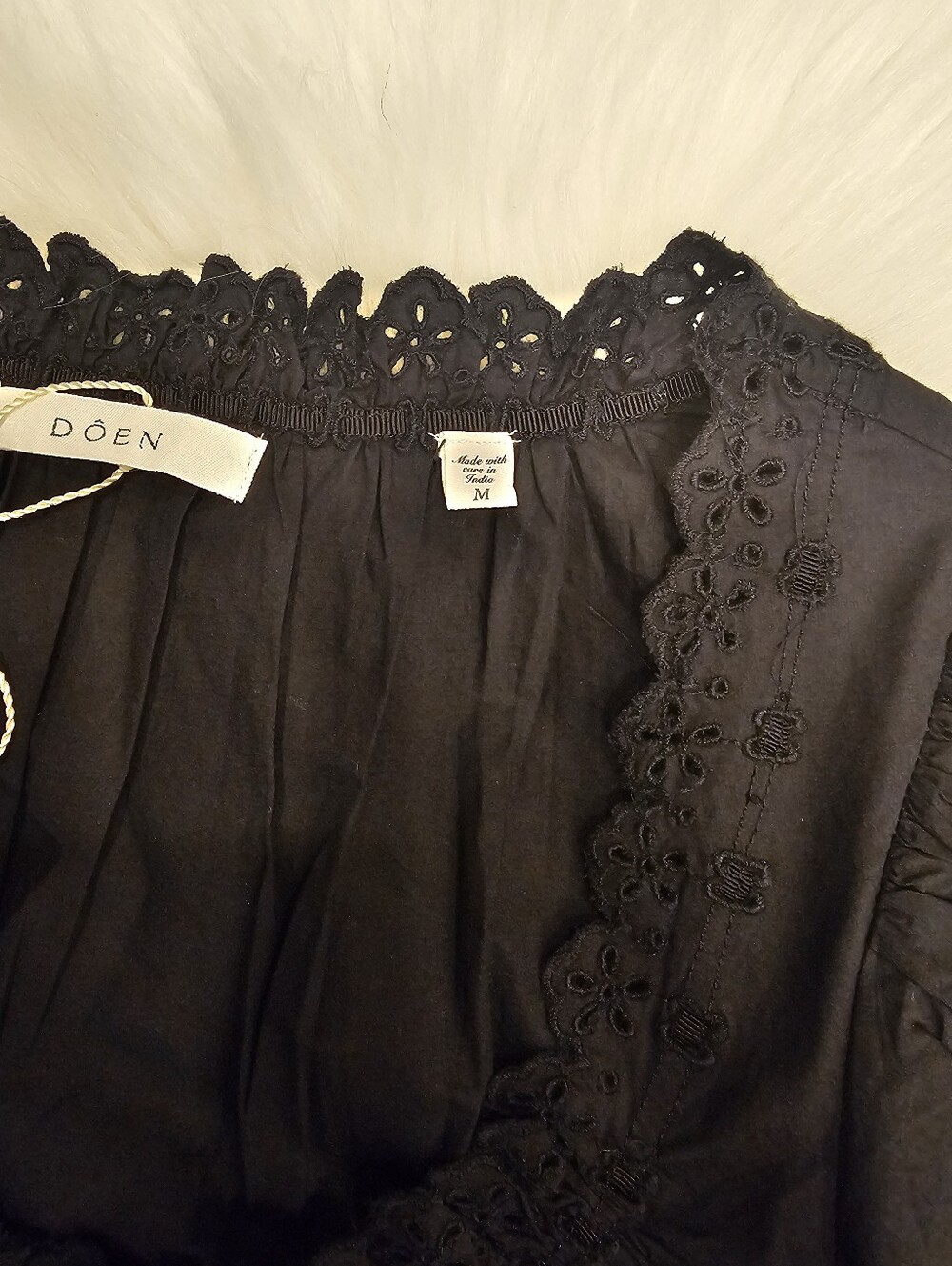 NWT DOEN Nera Top Black Medium - Picture 4 of 4